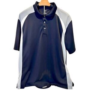 LINKS Golf Polo Black Gray and White 3 Button Preppy Polo Athletic Men's XL